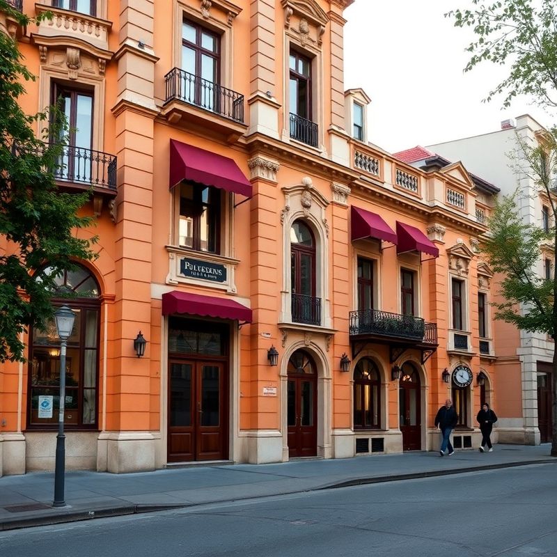 Fațadă caldă de clădire din început de secol XX pe Strada Republicii, Brașov